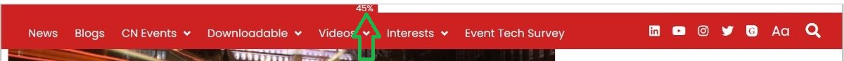 Article page with reading progress bar on news website