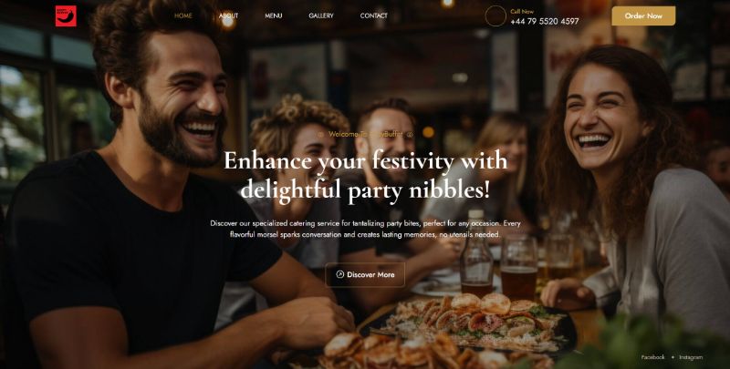 partybuffet.uk - website homepage hero section