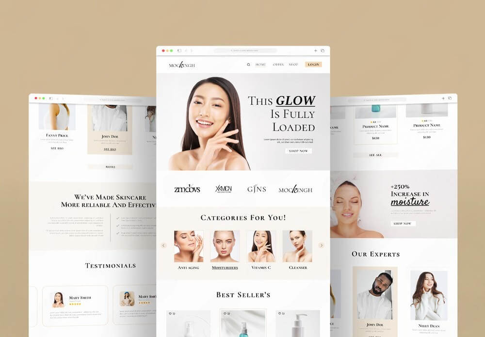 Creative web design in Grays – business landing page mockup