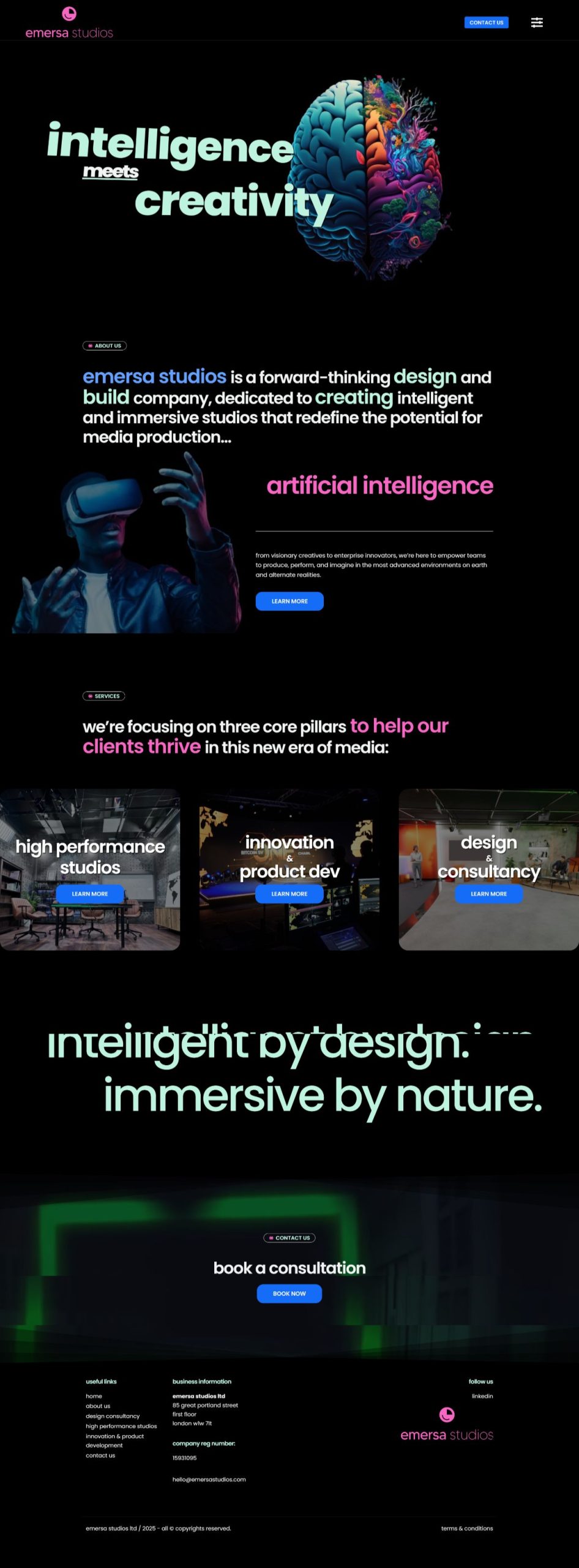 emersa-studios bespoke website design