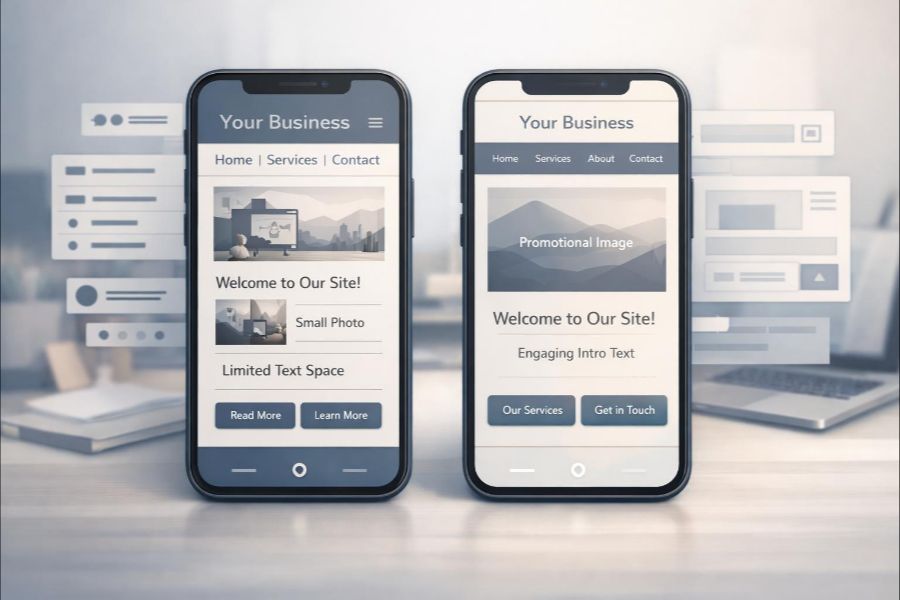 Mobile website design comparison for Essex small business websites