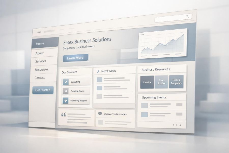 Website structure example for Essex business websites