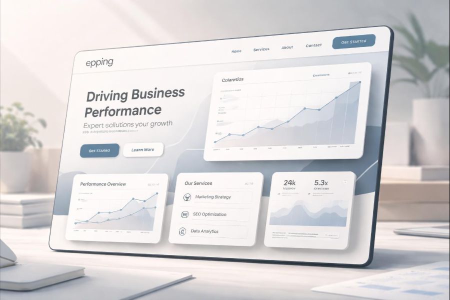 Epping business website with clear structure and navigation