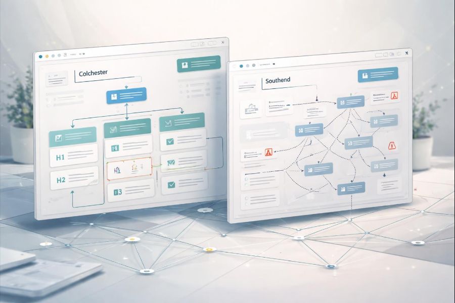 SEO structure example for Colchester and Southend business websites