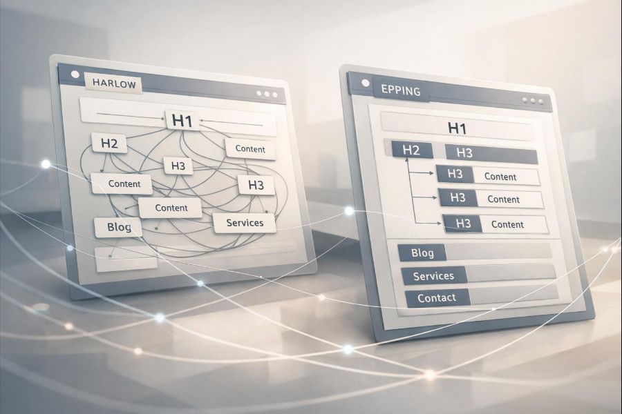 SEO structure example for Harlow and Epping business websites